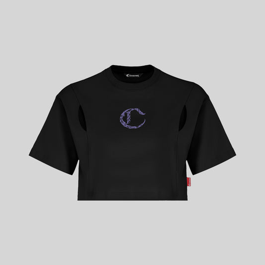 CROP TOP CLEMONT  OVERSIZED SACRALITA NEGRO