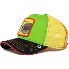 GORRA GOORIN VERDE NARANJA AMARILLA TOPO WHACK OFF (HOLEY MOLEY)