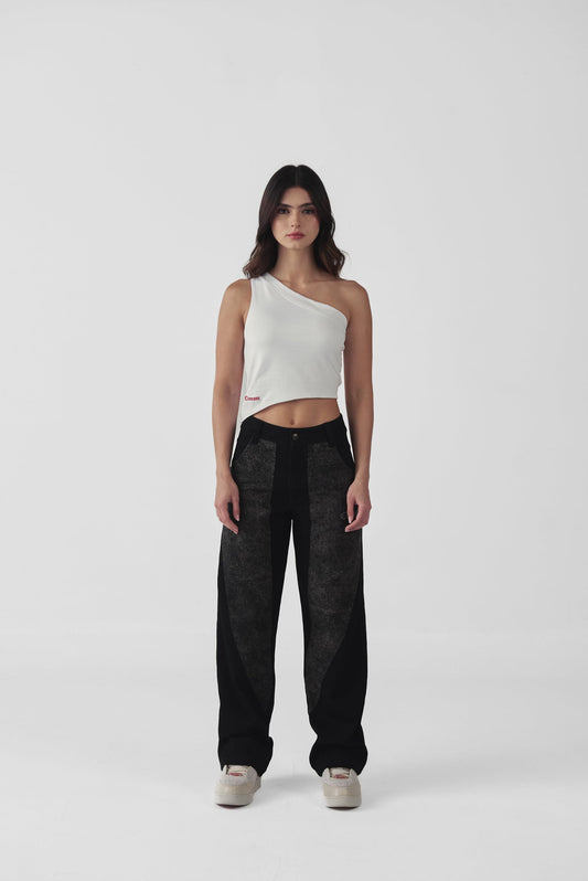 TANK TOP TRASPARENZA CREMA CLEMONT