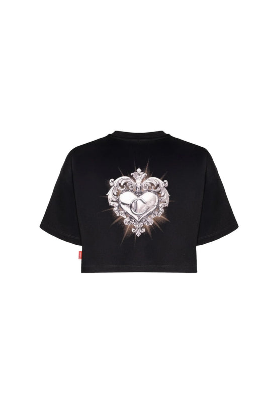 CROP TOP CLEMONT RISTORO NEGRO