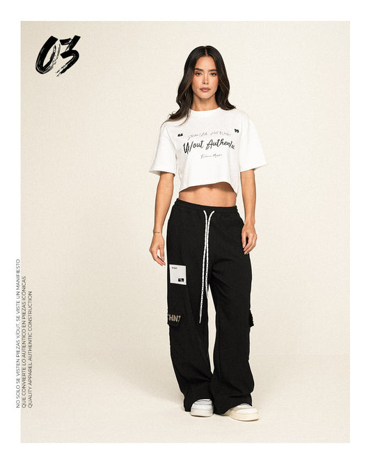 CROP TOP Y/OUT XCLUSIVE WHITE