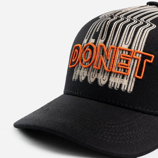 GORRA DONET REBORN BLACK ORANGE
