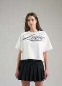 CROP TOP AP CROWN WHITE FLOWER APM26139 WHITE