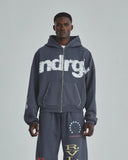 BUZO UNDERGOLD REVELATION UNDRGLD ZIP UP BOXY FIT 34684 VINTAGE GRAY