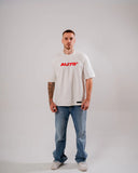 CAMISETA AURUM OVERSIZED RED LINE WHITE
