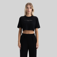 CROP TOP MONASTERY WOMEN INVICTA BLACK