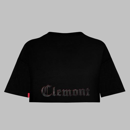 CROP TOP CLEMONT OVERSIZED FIUME NEGRO