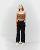 CROP TOP CLEMONT WOMEN FELICITA STRAPLESS TAUPE/CREAM