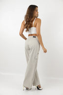 CROP TOP LABEUR NACRE MARFIL