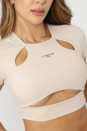 CROP TOP LABEUR ONDA BEIGE