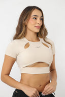 CROP TOP LABEUR ONDA BEIGE