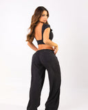 CROP TOP LABEUR RAVE BLACK