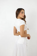 CROP TOP LABEUR WMNS MARFIL