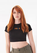 CROP TOP PURE COLLEGE OVERSIZED BLACK