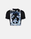 CROP TOP UNDERGOLD ACT 1 HEAL BABY TEE 35933 BLACK