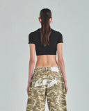 CROP TOP UNDERGOLD ACT 1 UG STAR BABY TEE 35513 BLACK