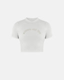 CROP TOP UNDERGOLD CAPSULE BLESSED ARE YOU BABY TEE WHITE