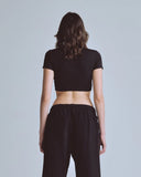 CROP TOP UNDERGOLD CAPSULE BLESSED ARE YOU BABY TEE BLACK