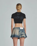 CROP TOP UNDERGOLD REVELATION STELLAR BABY TEE 34793 BLACK