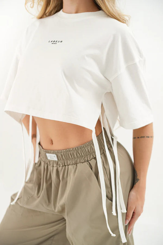 CAMISETA LABEUR CANNES OVERSIZED MARFIL