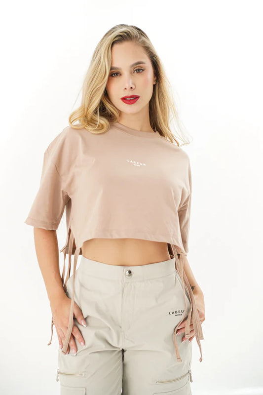 CAMISETA LABEUR CANNES OVERSIZED CAFÉ