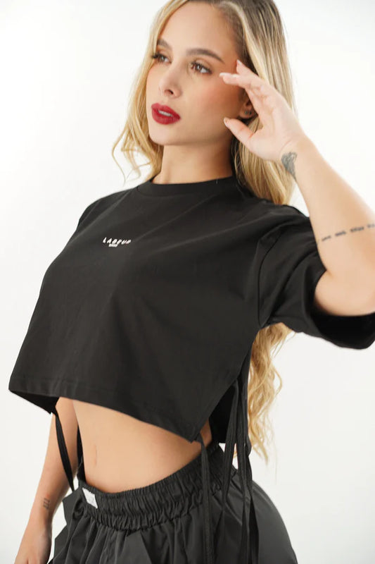 CAMISETA LABEUR CANNES OVERSIZED NEGRO