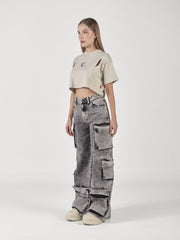 CROP TOP CLEMONT WOMEN ORBITALE OVERSIZED SILVER