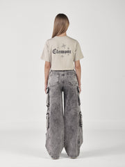 CROP TOP CLEMONT WOMEN ORBITALE OVERSIZED SILVER