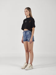 CROP TOP CLEMONT WOMEN ORBITALE OVERSIZED NEGRO