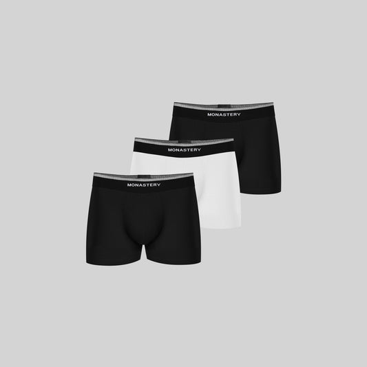 PACK BOXER MONASTERY MEN EXCELERO BLACK- WHITE- BLACK