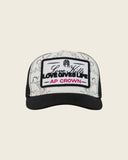 GORRA AP CROWN SPINE FLOWER APA26138 BLACK/WHITE