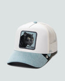 GORRA GOORIN TRUCKER PANTHER 101 2958 VISERA JEAN AZUL CLARO FRENTE WHITE 2.jpg