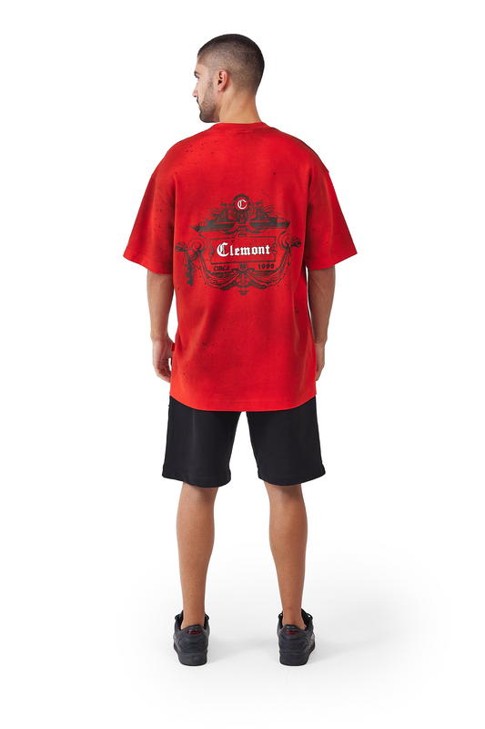 CAMISETA HOMBRE OVERSIZED DISORDINE ROJO