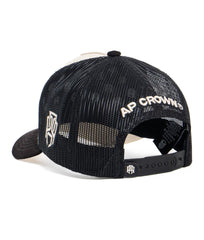 GORRA AP CROWN RA CREMA NEGRA
