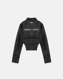 CHAQUETA UNDERGOLD SPRING WOM LOGO PLEATHER AVIATOR 32384 BLACK