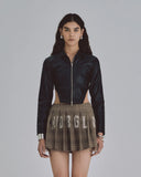 CHAQUETA UNDERGOLD SPRING WOM LOGO PLEATHER AVIATOR 32384 BLACK