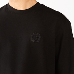 CAMISETA MONASTERY APILO OVERSIZED NEGRA