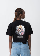 CROP TOP PURE LUCKY STREET OVERSIZED NEGRO