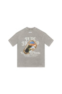CAMISETA PURE PUR20318 OVERSIZED GRIS MEDIO