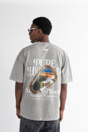 CAMISETA PURE PUR20318 OVERSIZED GRIS MEDIO