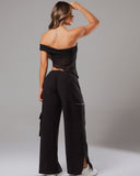 TOP LABEUR NUE NEGRO