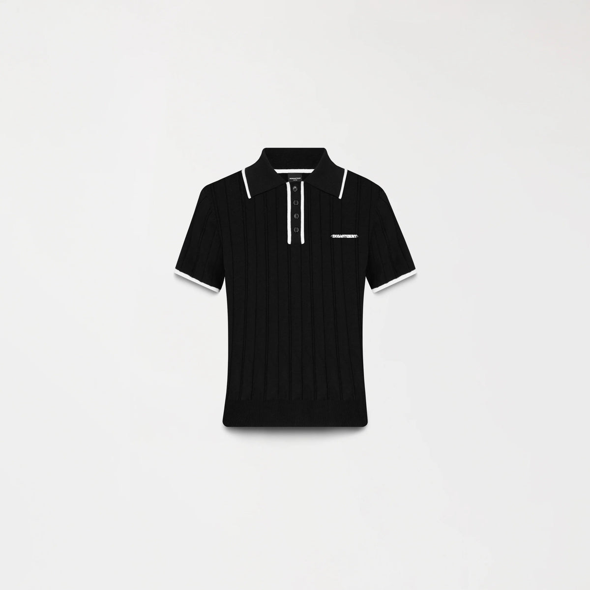 POLO CROP TOP MONASTERY WOMEN SINNIA KNITTED BLACK