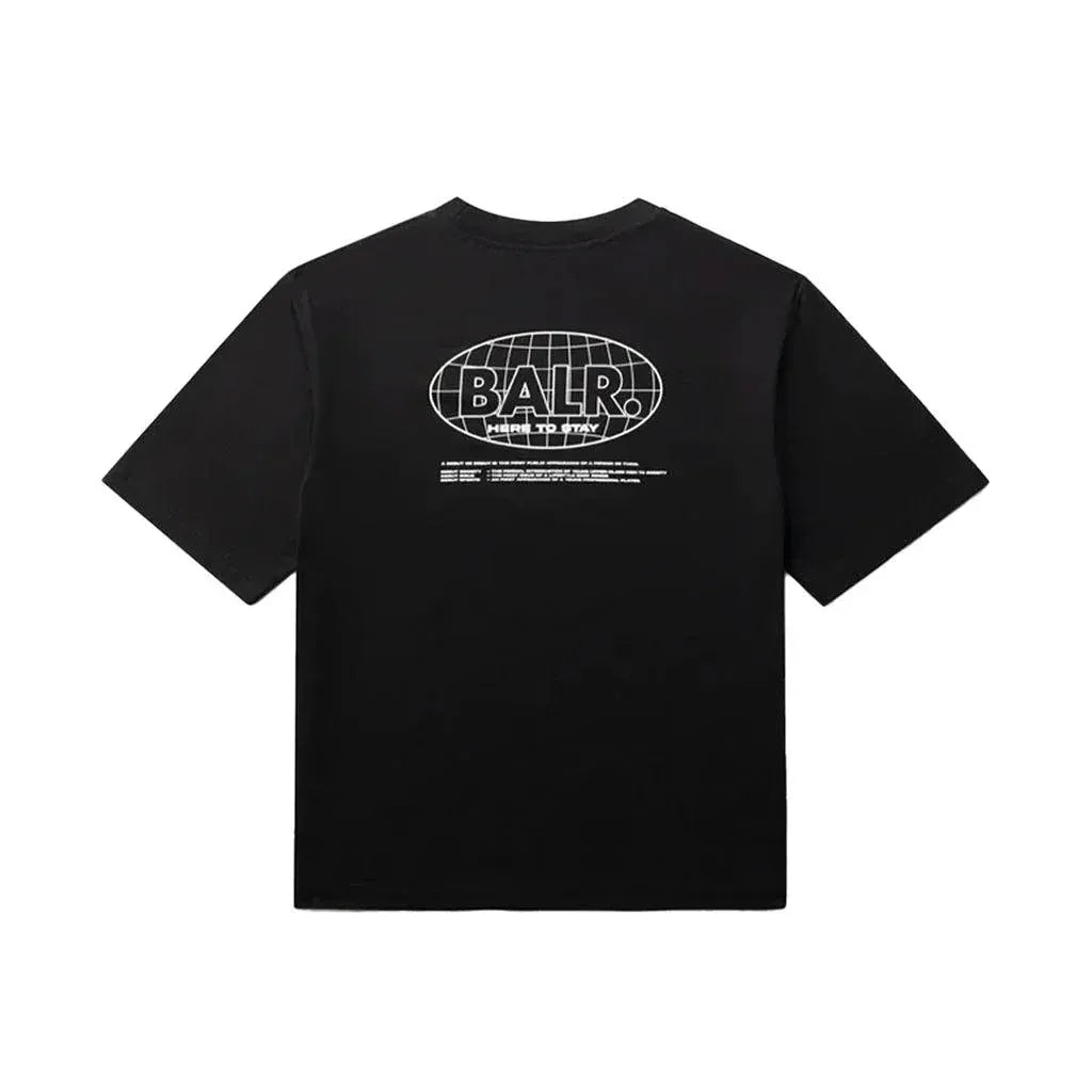 CAMISETA BALR JOEY BOX H2S GLOBE JET BLACK