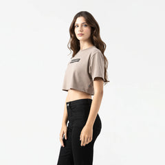 CROP TOP MONASTERY LEIRE TAUPE GRAY