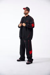 BUZO CLEMONT MUTO NEGRO/ROJO