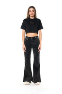 CROP TOP CLEMONT RISTORO NEGRO