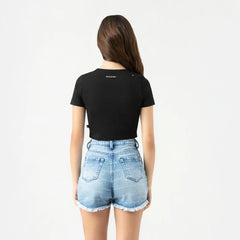 CROP TOP MONASTERY KAIA BLACK