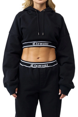 BUZO CROP CLEMONT WOMEN SINCRONIA NEGRO