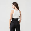 TOP MONASTERY WOMEN CLAIRE KNITTED WHITE