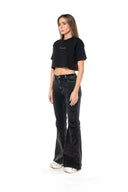 CROP TOP CLEMONT RISTORO NEGRO